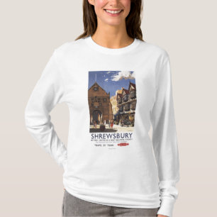 Den gammala saluhallen beskådar den brittiska tee shirt