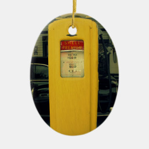 Den gammala snäckan pumpar julgransprydnad keramik