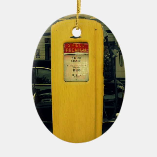 Den gammala snäckan pumpar julgransprydnad keramik (Framsidan)