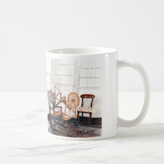 Den gammala snurret rullar kaffemugg (Höger)