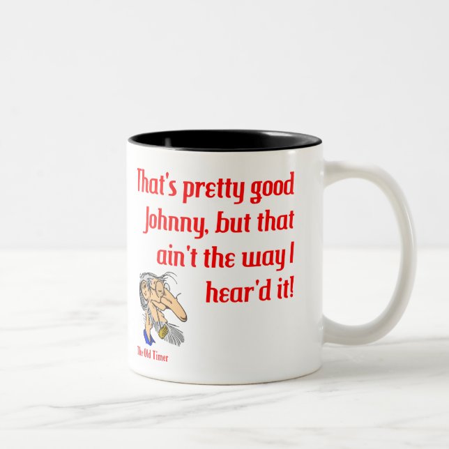 Den gammala tidmätareanpassademuggar Två-Tonad mugg (Höger)