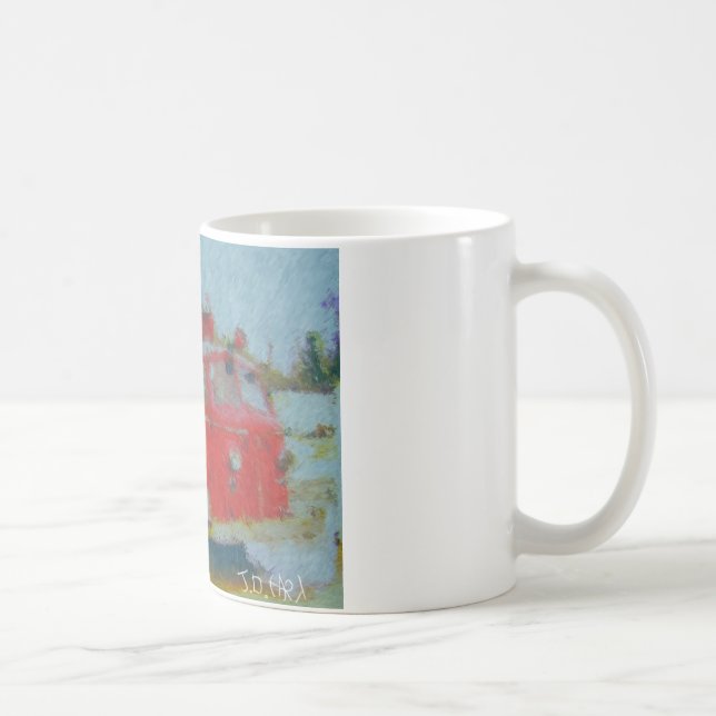 den gammala wawaen avfyrar lastbilen vid harten kaffemugg (Höger)