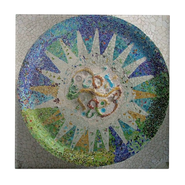 Den Gaudi mosaiken belägger med tegel Kakelplatta (Framsidan)