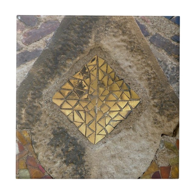 Den Gaudi mosaiken belägger med tegel Kakelplatta (Framsidan)