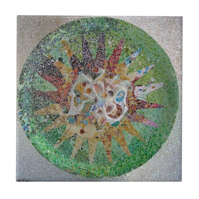 Den Gaudi mosaiken belägger med tegel Kakelplatta (Framsidan)