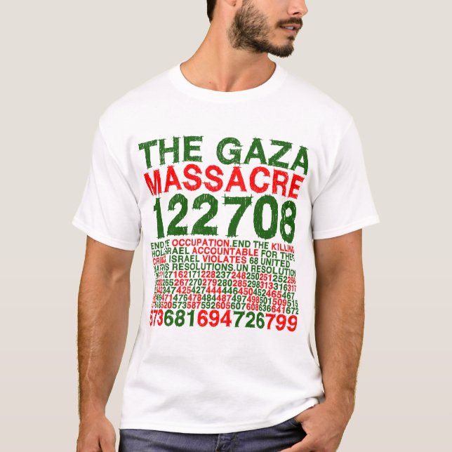 Den Gaza massakern Tee (Framsida)