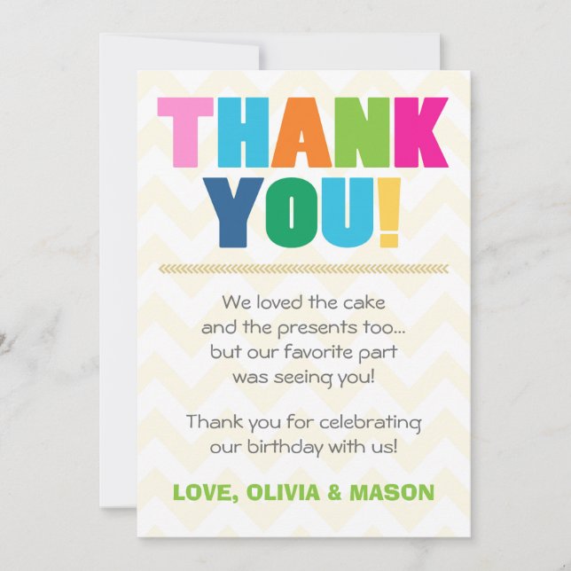 Den gemensamma födelsedagen tackar dig att card tack kort (Framsida)