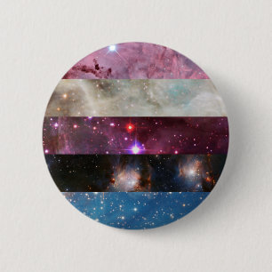 Den Genderfluid nebulaflagga klämmer fast Knapp