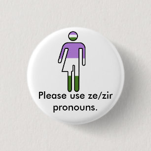 Den Genderqueer Ze/Zir pronomen knäppas Knapp