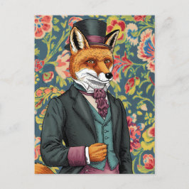 Den gentleman Fox Blue Lila Kostym Vykort