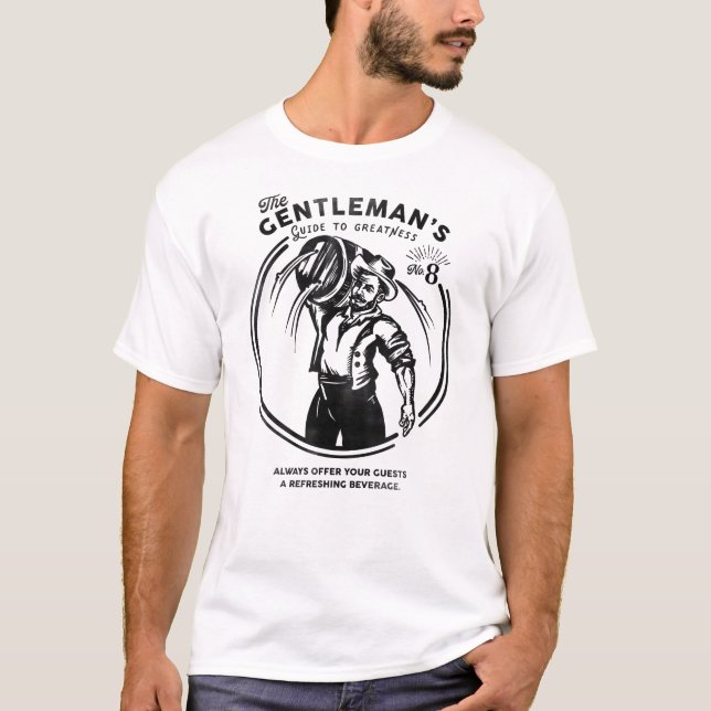 "Den gentlemannamässig guide till storhet" öl Älsk T Shirt (Framsida)