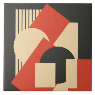 Den geometriska abstrakt art déco mosar-upp kakelplatta