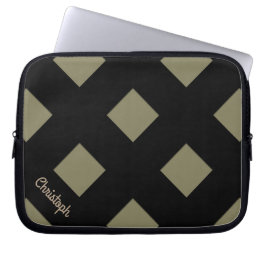 Den geometriska korsningen pastellsvart fodrar med laptop sleeve