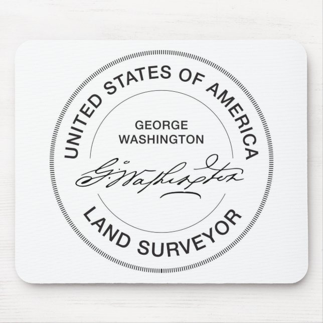 Den George Washington USA landinspektör  förseglar Musmatta (Framsidan)