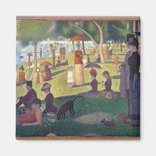 Den Georges Pierre Seurat söndageftermiddagen p Magnet