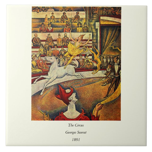 Den Georges Seurats cirkusen (1891) - clown & Kakelplatta (Framsidan)
