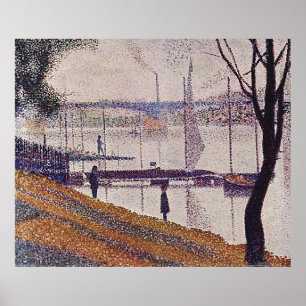 Den Georges Seurats överbrygga på Courbevoie Poster