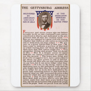 Den Gettysburg adressen vid Abraham Lincoln 1863 Musmatta