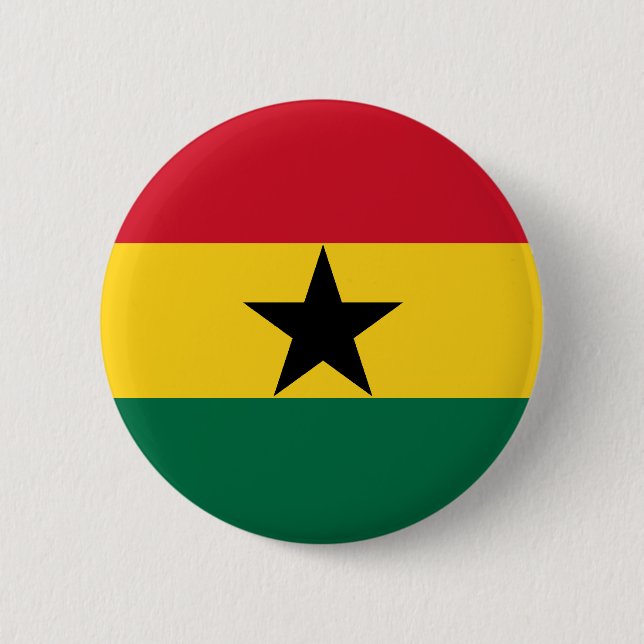 Den Ghana flagga knäppas Knapp (Framsida)