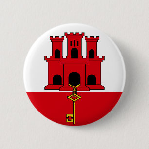 Den Gibraltarian flagga knäppas Knapp