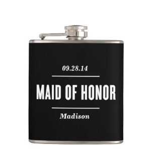 Den gifta sig flaskan för maid of honor fickplunta