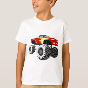 Den gigantiska lastbilen med flammar t shirt