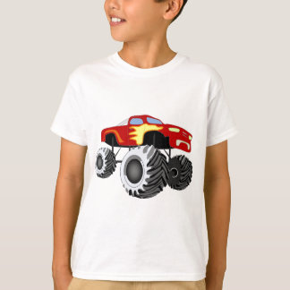 Den gigantiska lastbilen med flammar t shirt