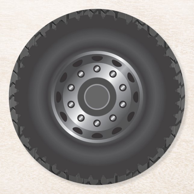 Den GIGANTISKA lastbilen tröttar #1 Underlägg Papper Rund (Framsidan)