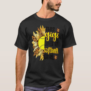 Den gigi Kärlek Hennes Softball Girl Softball Gran T Shirt