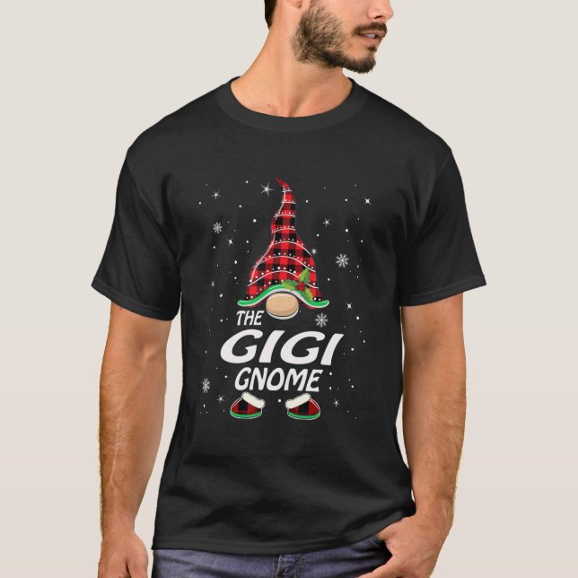 Den   gigiGnome-matchande familjejulen Pajama T Shirt (Framsida)
