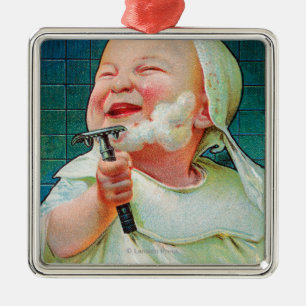 Den Gillette säkerhetsrakkniven - börja den tidi Julgransprydnad Metall