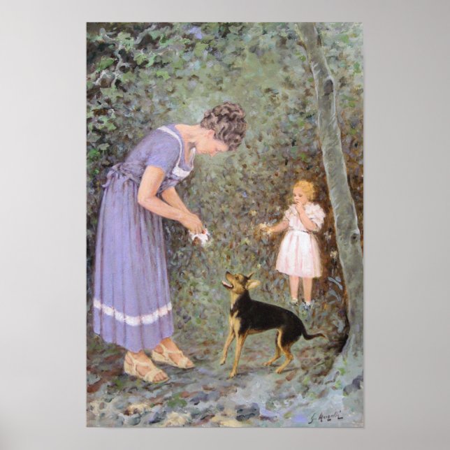 Den giriga lilla Hund av Guido Marzulli, Realism Poster (Framsidan)