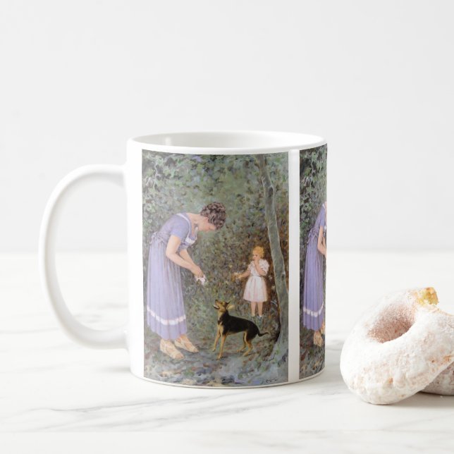 Den giriga lilla hunden av Guido Marzulli, Realism Kaffemugg (Med munk)