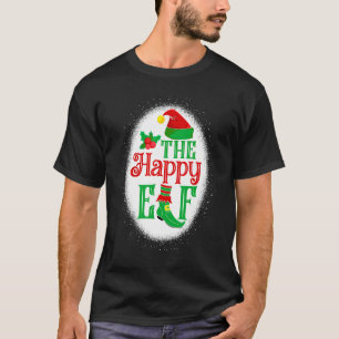 Den glada älvan Matchande familjen julälva blekmed T Shirt