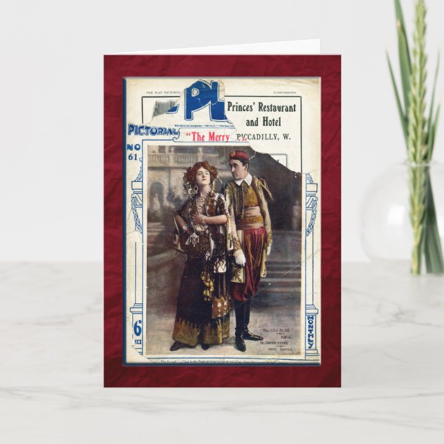 Den glada änkan kort (Framsida)