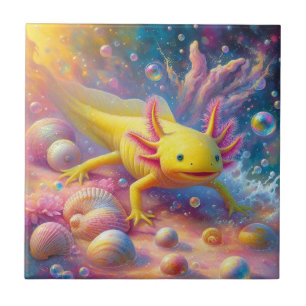 Den Glada Axolotln Kakelplatta