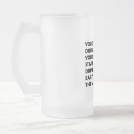 Den glada drinkaren frostat ölglas