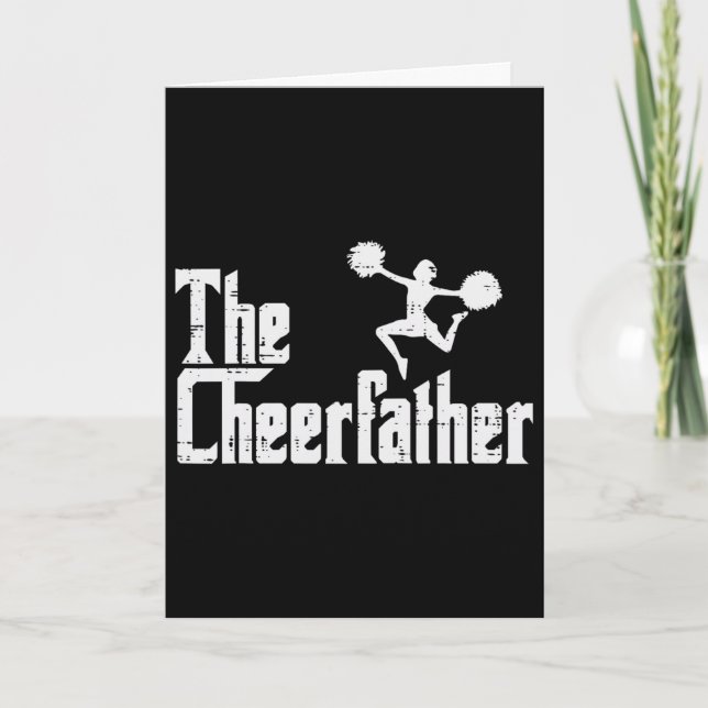 Den glada pappan rolig cheerleader pappa fars dag kort (Framsida)