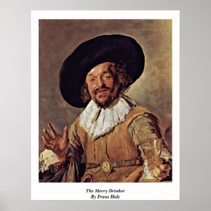 Den glada suparen av Frans Hals Poster