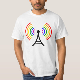Den glada WiFi regnbågen signalerar antennen Tee Shirt