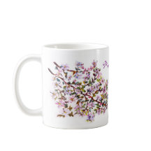 Den gladlynt Apple blommar blommar akrylmålning