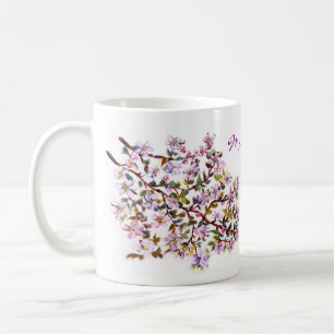 Den gladlynt Apple blommar blommar akrylmålning Kaffemugg