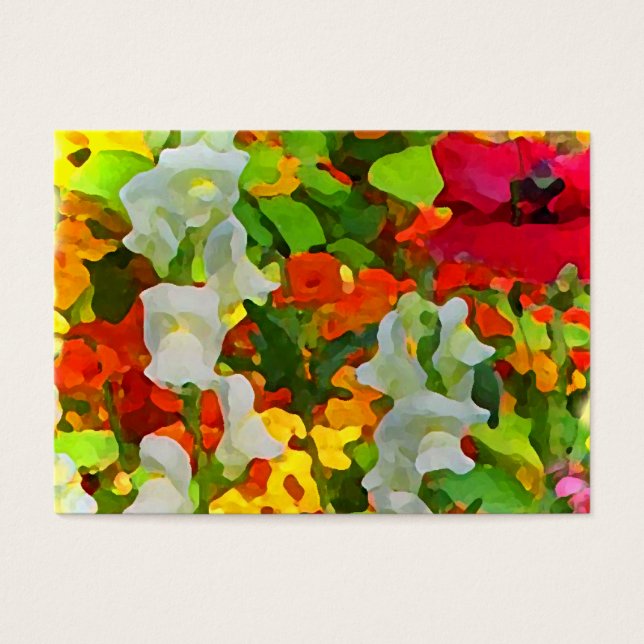 Den gladlynt trädgården färgar ATC Visitkort (Framsidan)