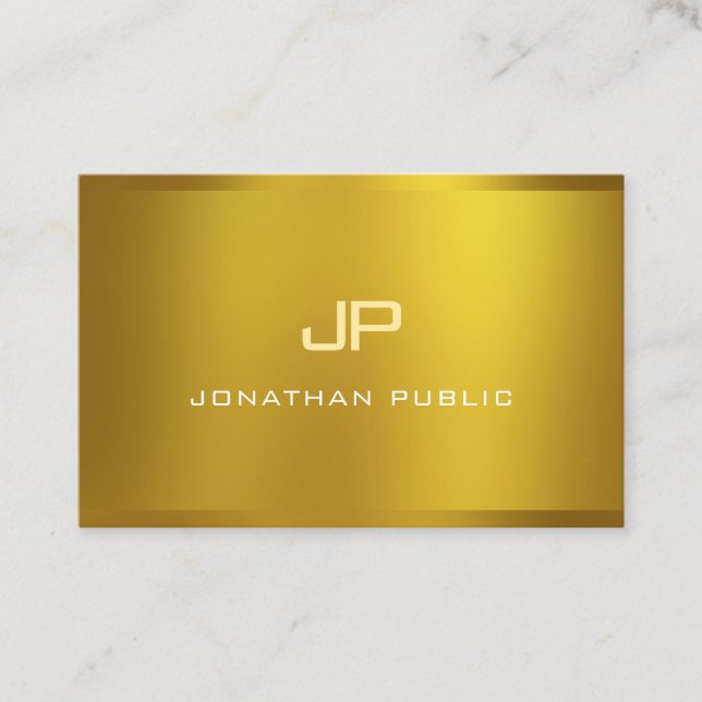 Den glamorösa Eleganten Monogram Guld ser modern C Visitkort (Framsida)