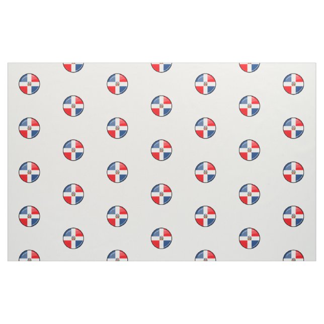Den glansiga rundaDominikanska republiken sjunker Tyg (Fat Quarter)