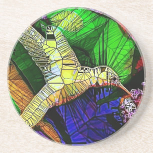 Den Glass hummingBirden Underlägg
