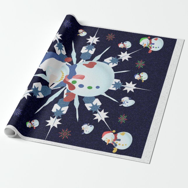 Den Glittriga Julsnömannen - Presentpapper (Utrullad)