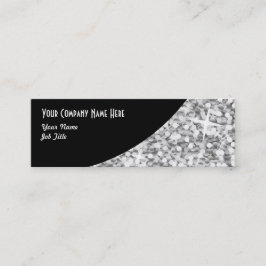 Den Glitz"silver" svarten buktar visitkortsmala Mini Visitkort