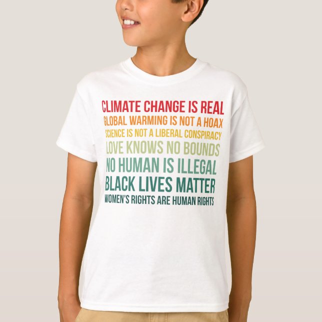 Den globala vetenskapliga uppvärmningen av klimate t shirt (Framsida)