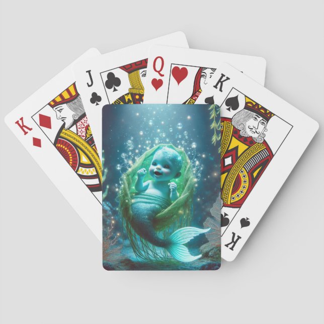 Den glödande baby merchild casinokort (Baksidan)
